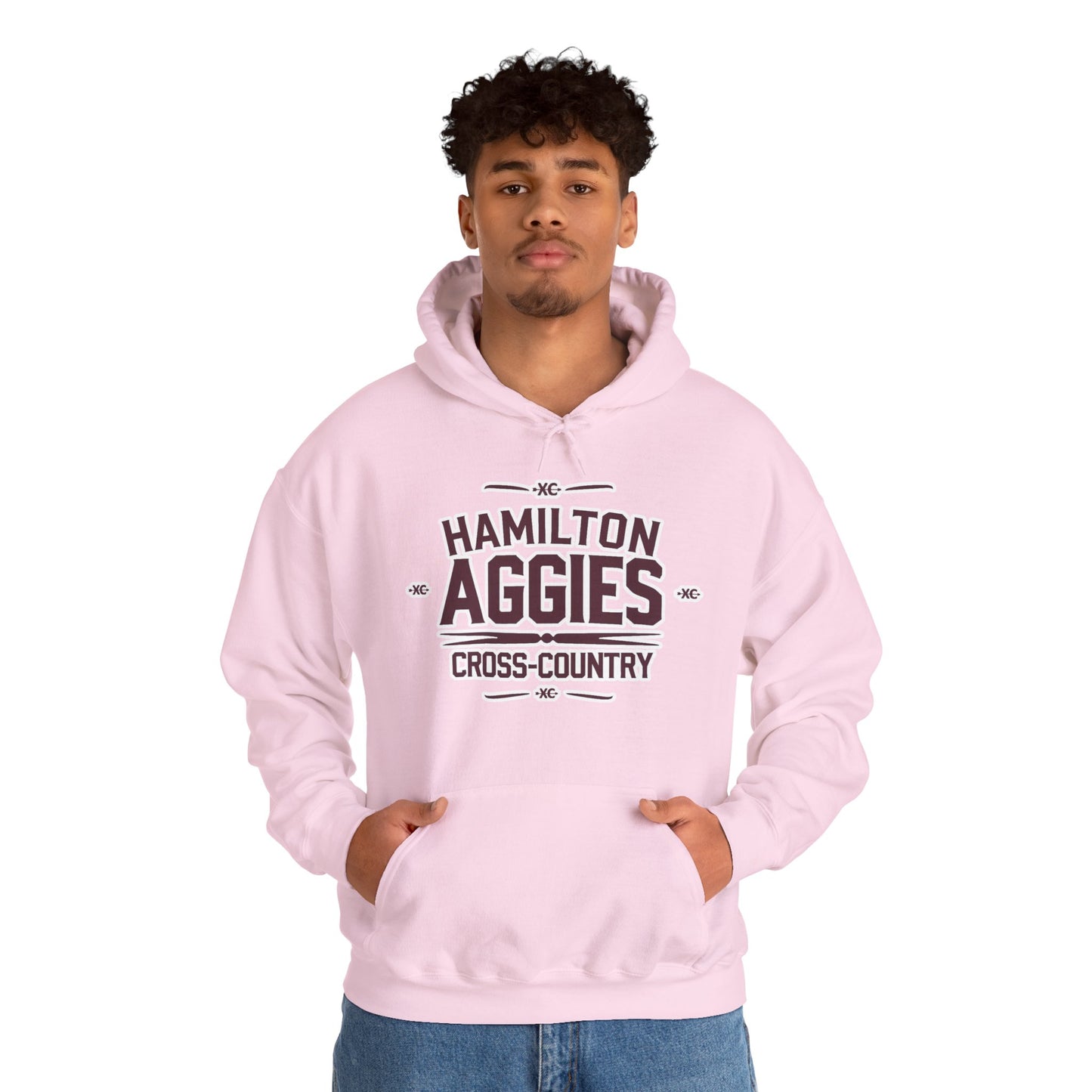 Adult Hooded Sweatshirt \ Hamilton Aggies Cross-Country \ HCC1