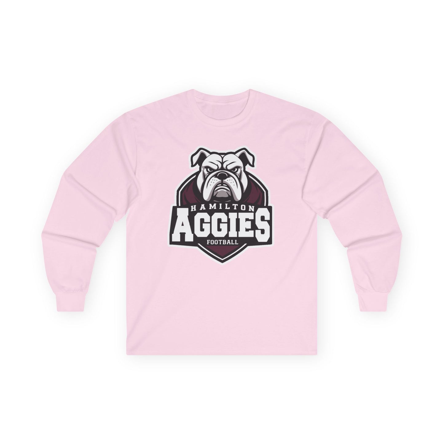 Adult Long Sleeve Tee \ Hamilton Aggies Football \ HAF2