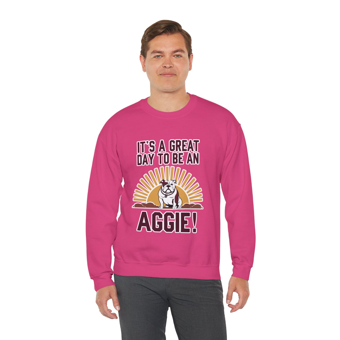 Adult Crewneck Sweatshirt \ It's a Great Day to be a Aggie! \ GDA4