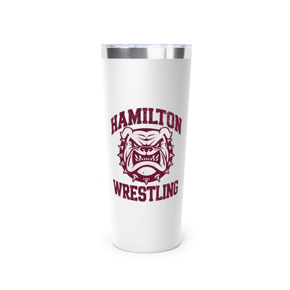 22oz Copper Insulated Tumbler \ Hamilton Aggies Wrestling \ HAW2