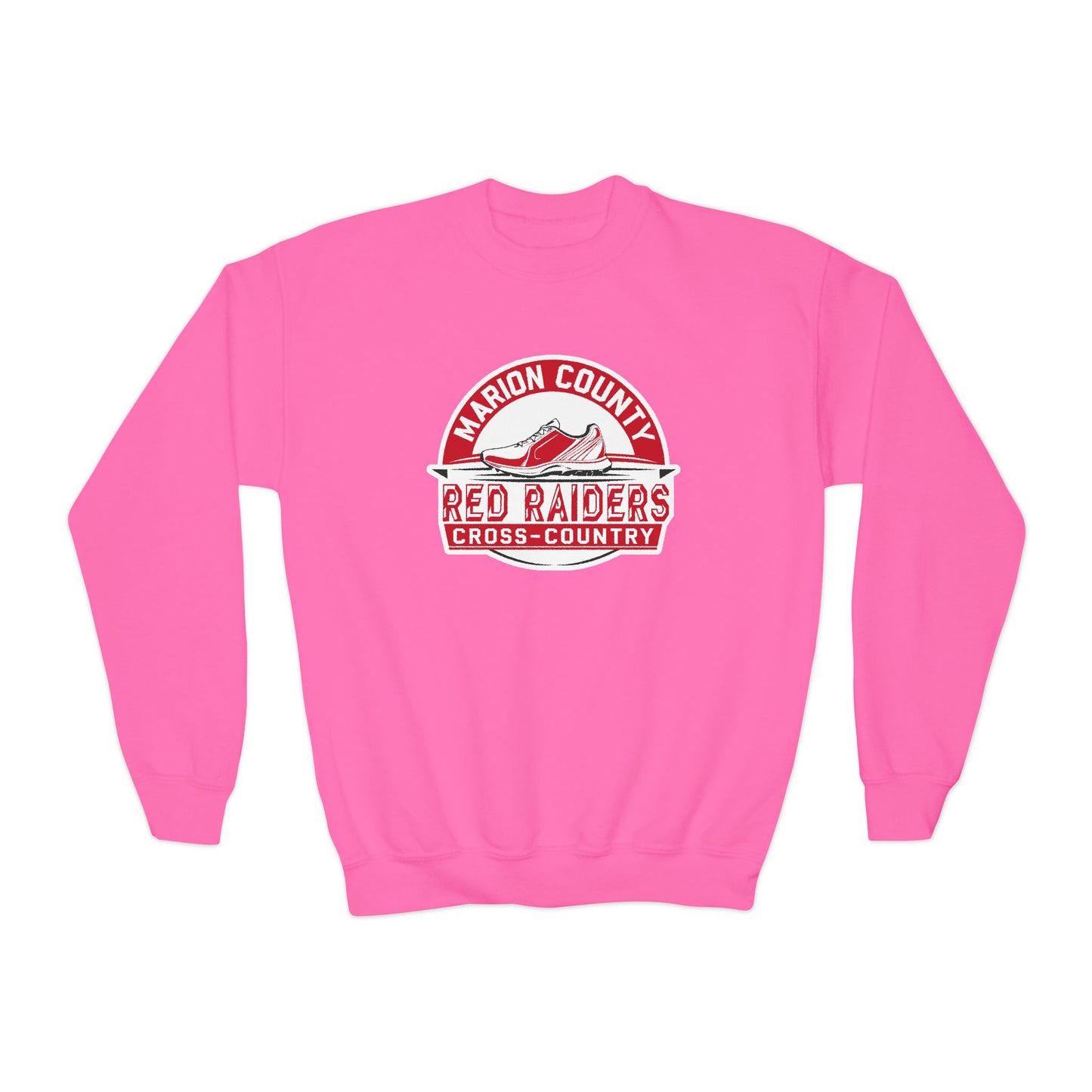 Youth Crewneck Sweatshirt \ Marion County Red Raiders Cross-Country \ MCCC1