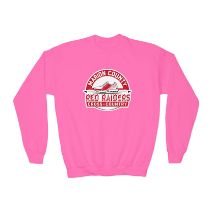 Youth Crewneck Sweatshirt \ Marion County Red Raiders Cross-Country \ MCCC1