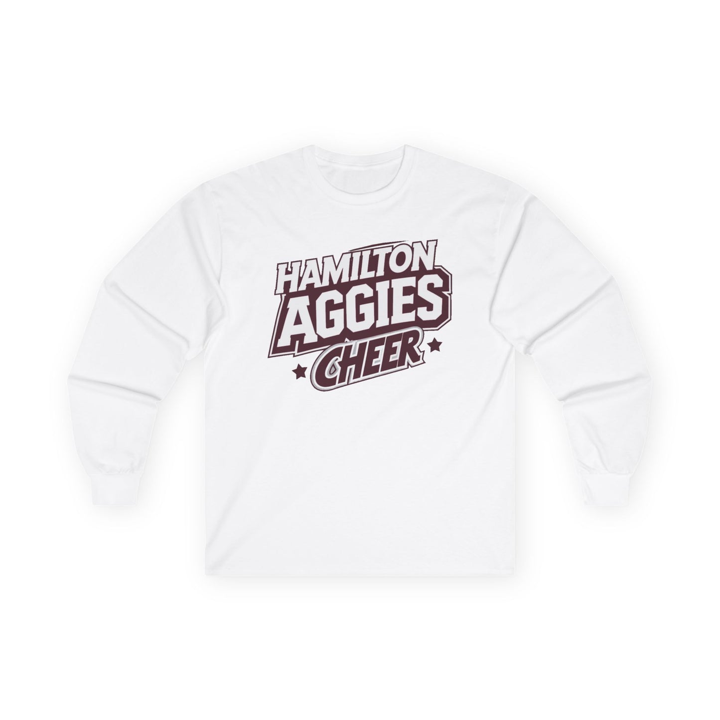 Adult Long Sleeve Tee \ Hamilton Aggies Cheer \ HAC1