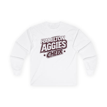 Adult Long Sleeve Tee \ Hamilton Aggies Cheer \ HAC1