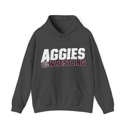 Adult Hoodie Sweatshirt \ Hamilton Aggies Wrestling \ HAW3