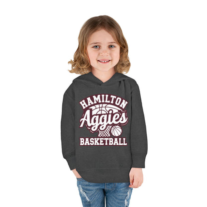 Toddler Hoodie Sweatshirt \ Hamilton Aggies Basketball \ HABBG1