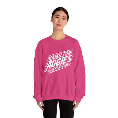 Adult Crewneck Sweatshirt \ Hamilton Aggies Wrestling \ HAW1