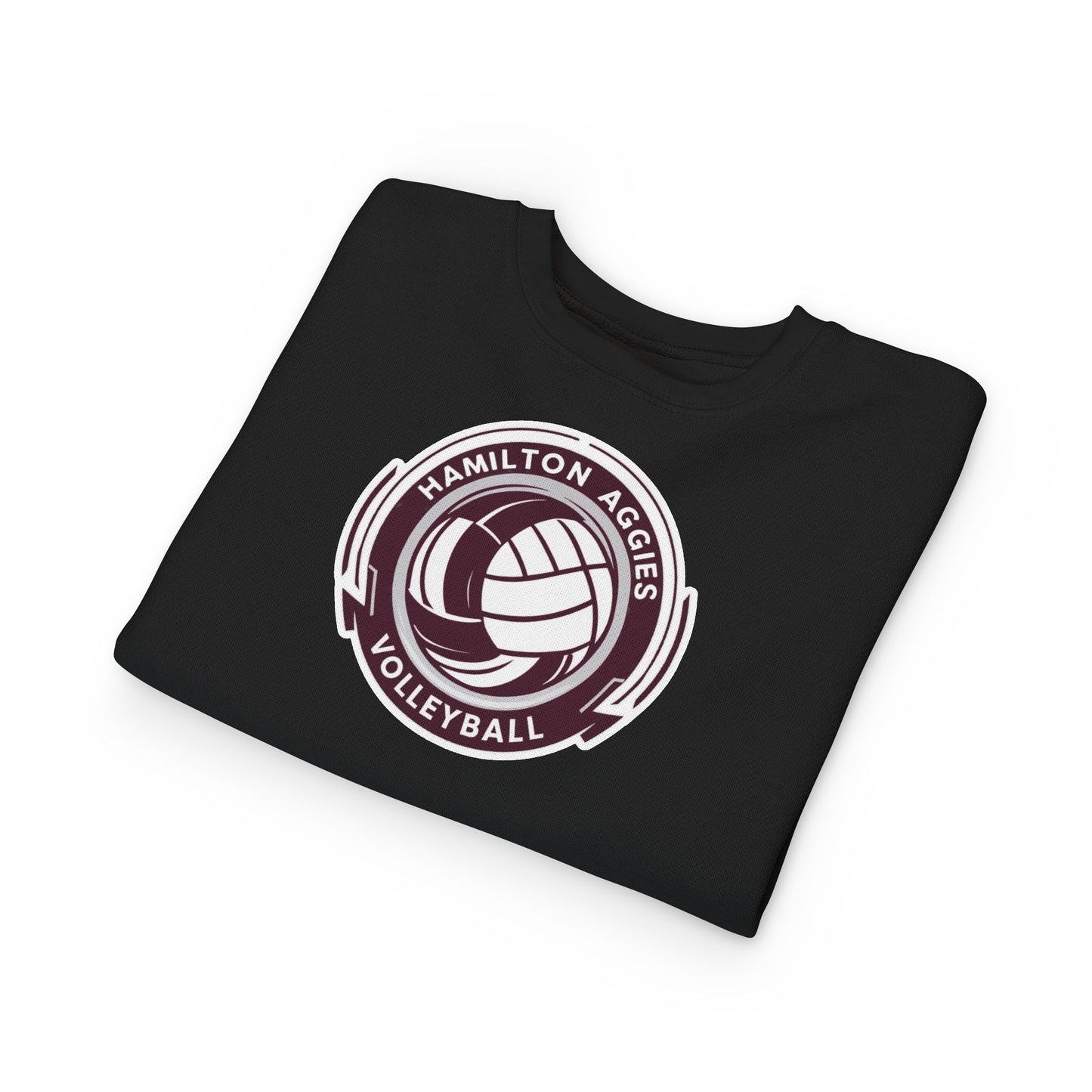 Toddler Crewneck Sweatshirt \ Hamilton Aggies Volleyball \ HAV1
