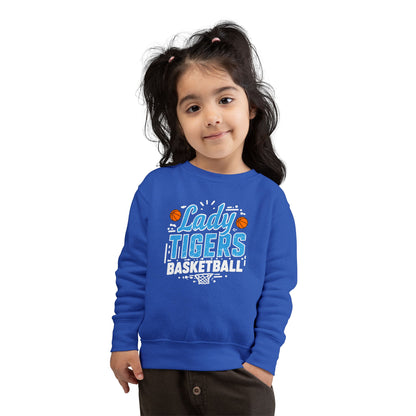 Toddler Crewneck Sweatshirt \ Brilliant Tigers Basketball \ BTBKG1