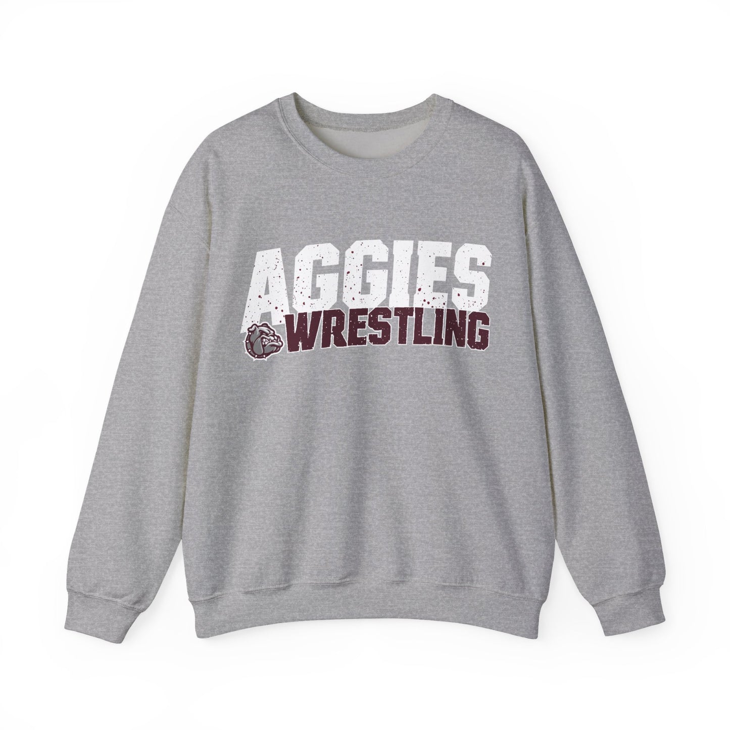 Adult Crewneck Sweatshirt \ Hamilton Aggies Wrestling \ HAW3