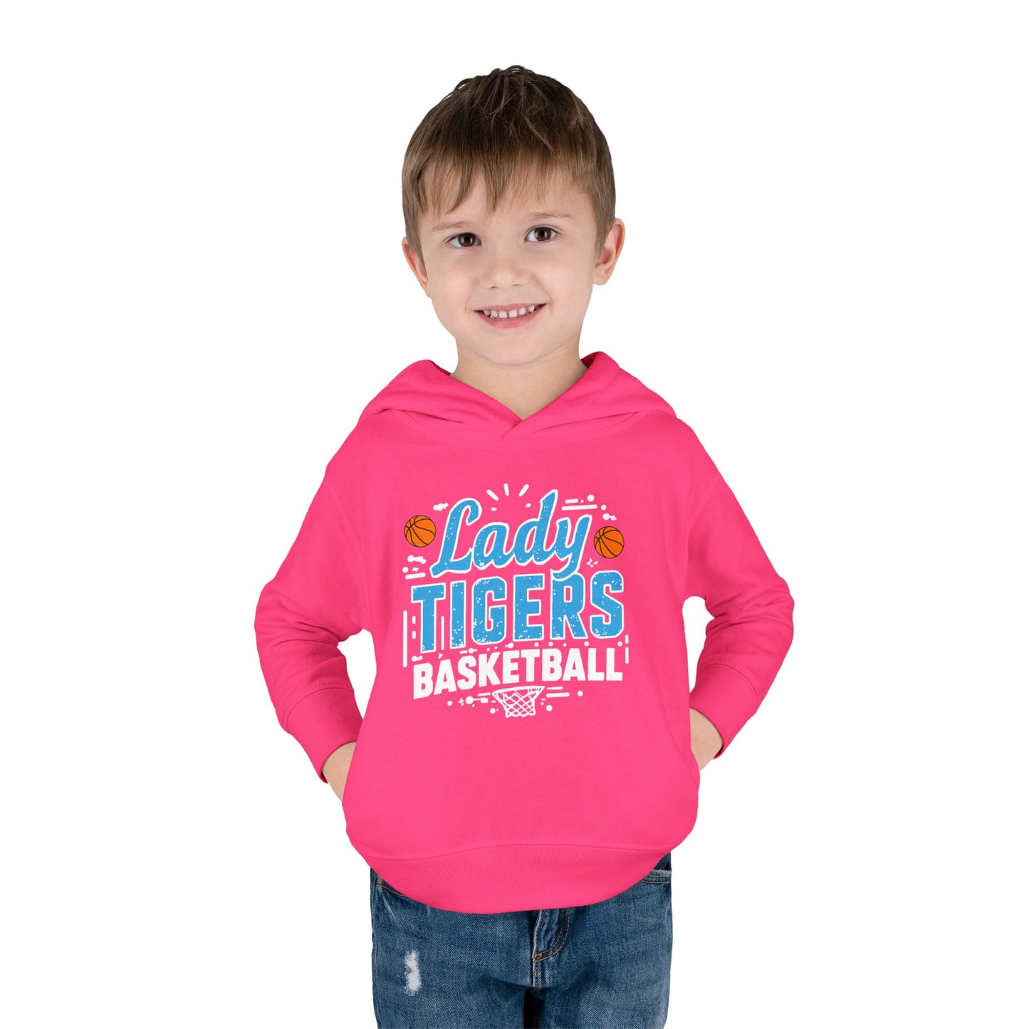 Toddler Hoodie Sweatshirt \ Brilliant Tigers Basketball \ BTBKG1