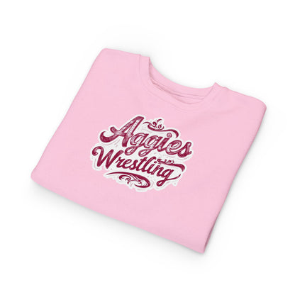 Toddler Crewneck Sweatshirt \ Hamilton Aggies Wrestling \ HAWG2