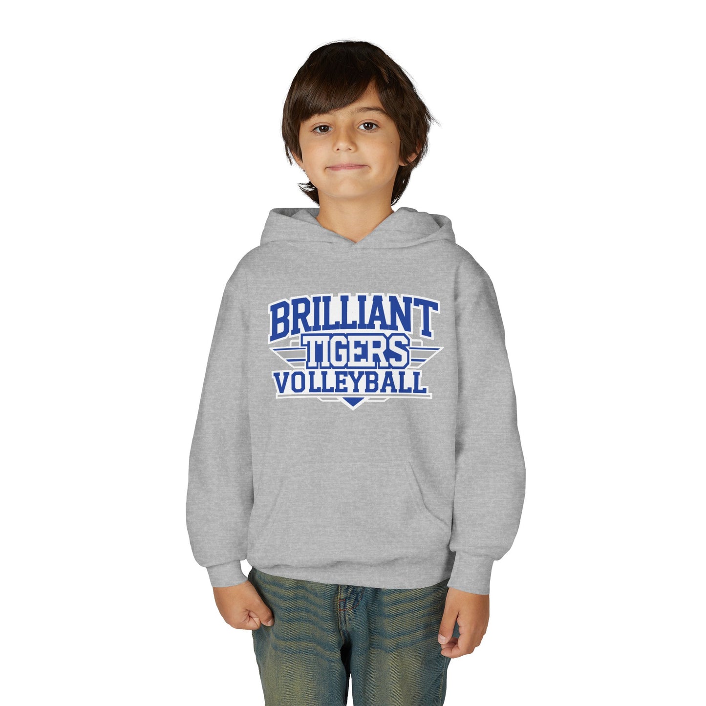 Youth Hoodie Sweatshirt \ Brilliant Tigers Volleyball \ BTV2