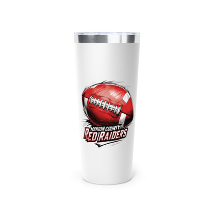22oz Copper Insulated Tumbler \ Marion County Red Raiders Football \ MCF1