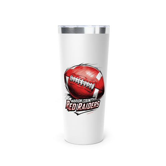 22oz Copper Insulated Tumbler \ Marion County Red Raiders Football \ MCF1