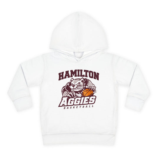 Toddler Hoodie Sweatshirt \ Hamilton Aggies Basketball \ HABB1