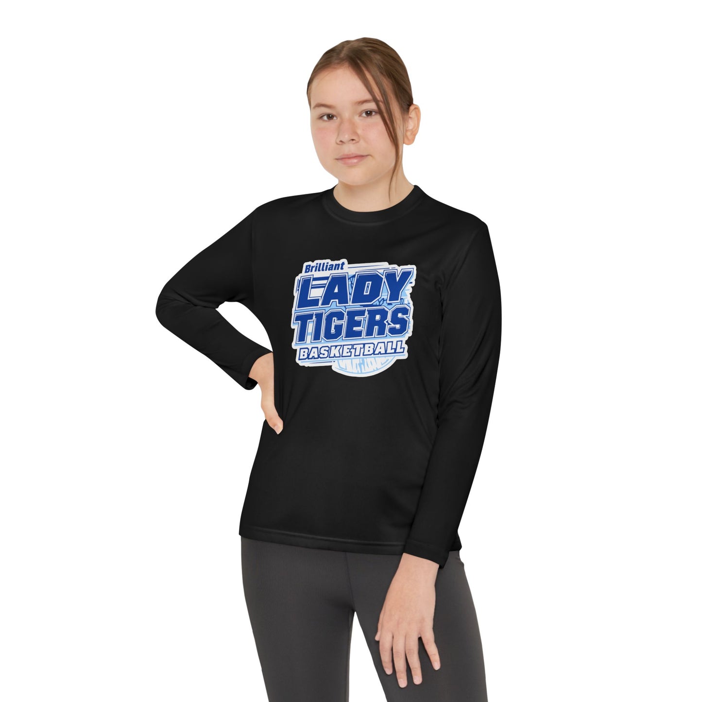 Youth Long Sleeve Tee \ Brilliant Tigers Basketball \ BTBKG2