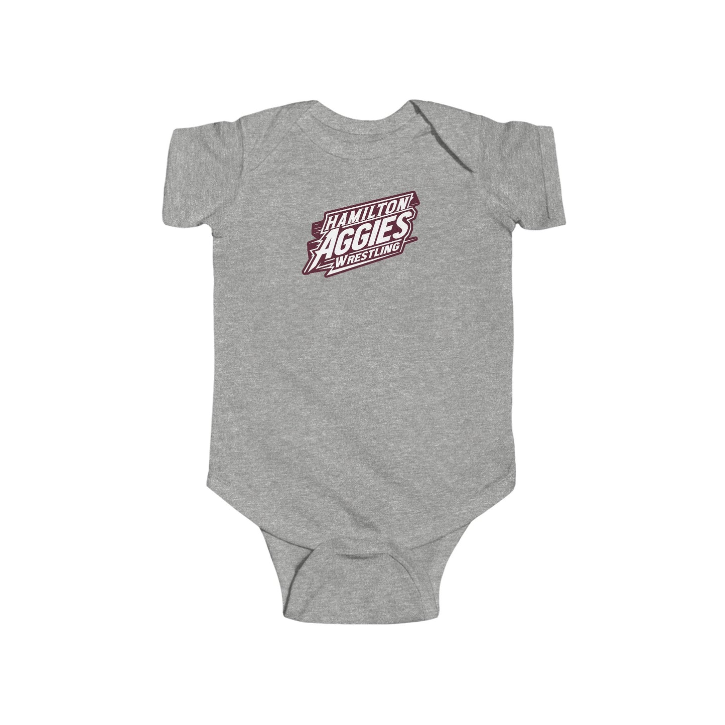 Short Sleeve Baby Bodysuit \ Hamilton Aggies Wrestling \ HAW1