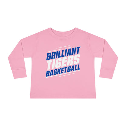 Toddler Long Sleeve Tee \ Brilliant Tigers Basketball \ BTBK2