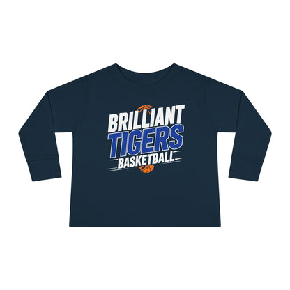 Toddler Long Sleeve Tee \ Brilliant Tigers Basketball \ BTBK1