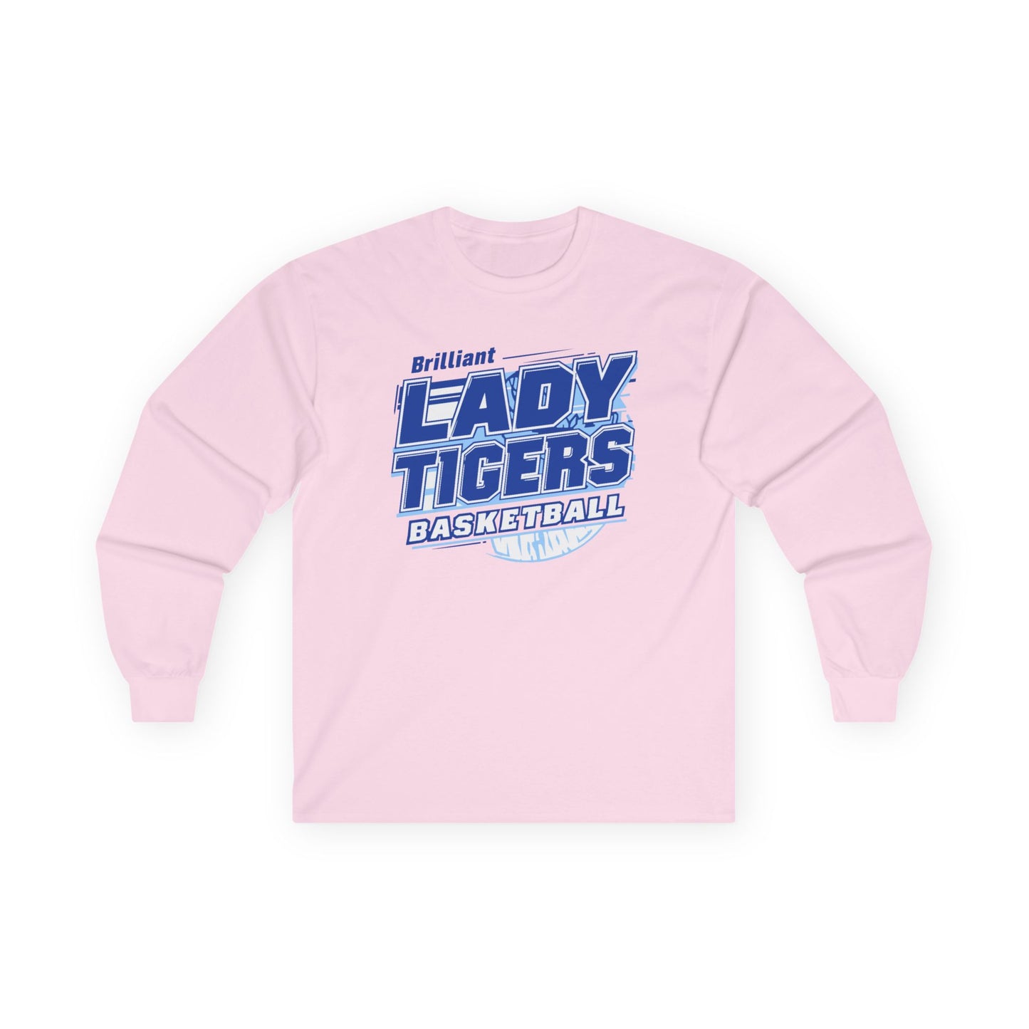 Adult Long Sleeve Tee \ Brilliant Tigers Basketball \ BTBKG2