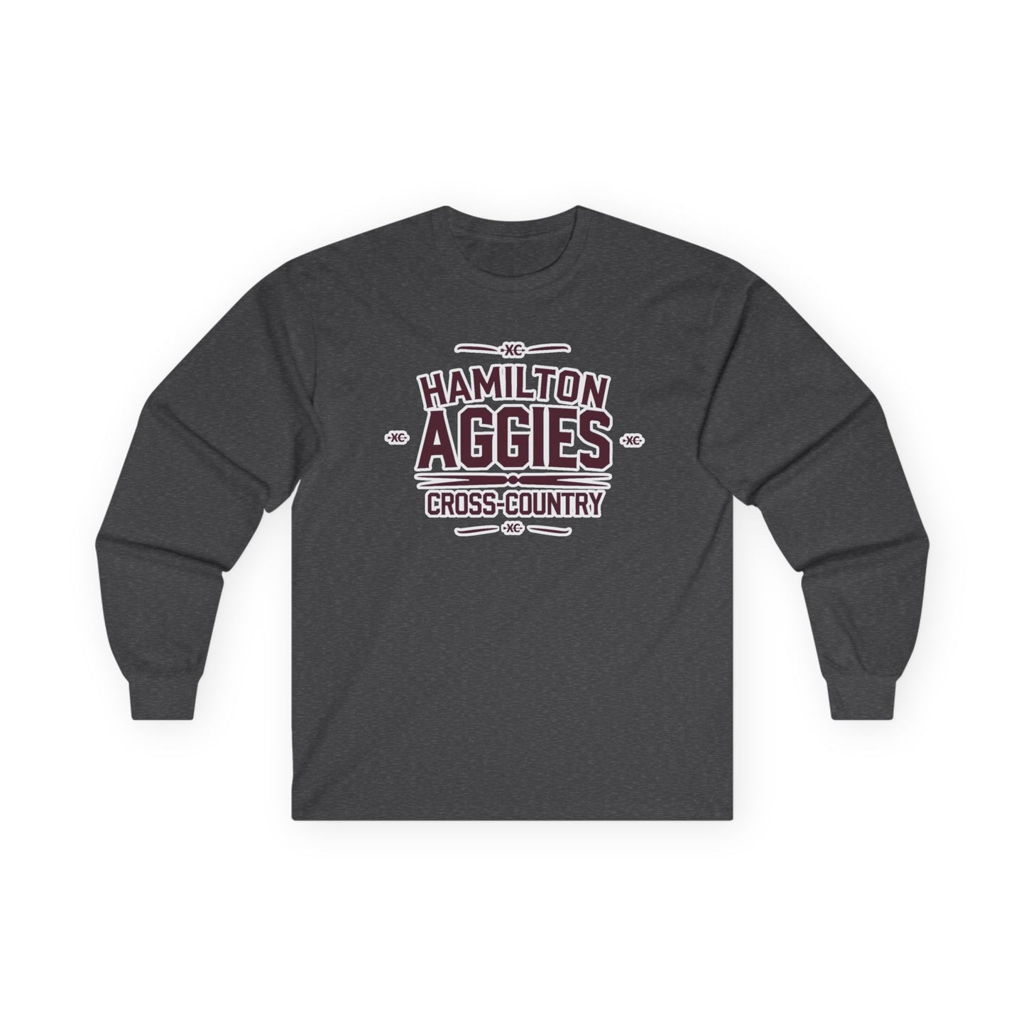 Adult Long Sleeve Tee \ Hamilton Aggies Cross-Country \ HCC1
