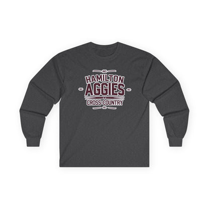 Adult Long Sleeve Tee \ Hamilton Aggies Cross-Country \ HCC1