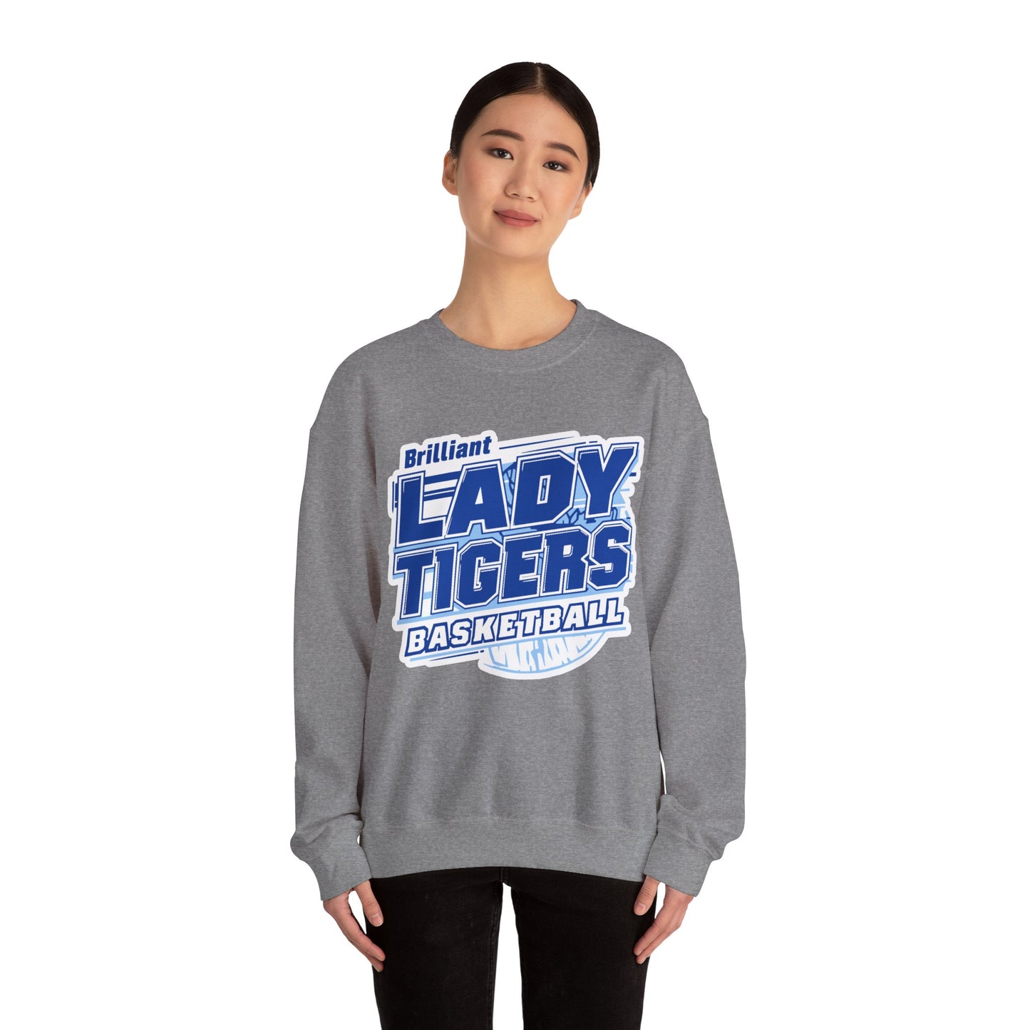 Adult Crewneck Sweatshirt \ Brilliant Tigers Basketball \ BTBKG2