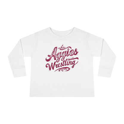 Toddler Long Sleeve Tee \ Hamilton Aggies Wrestling \ HAWG2