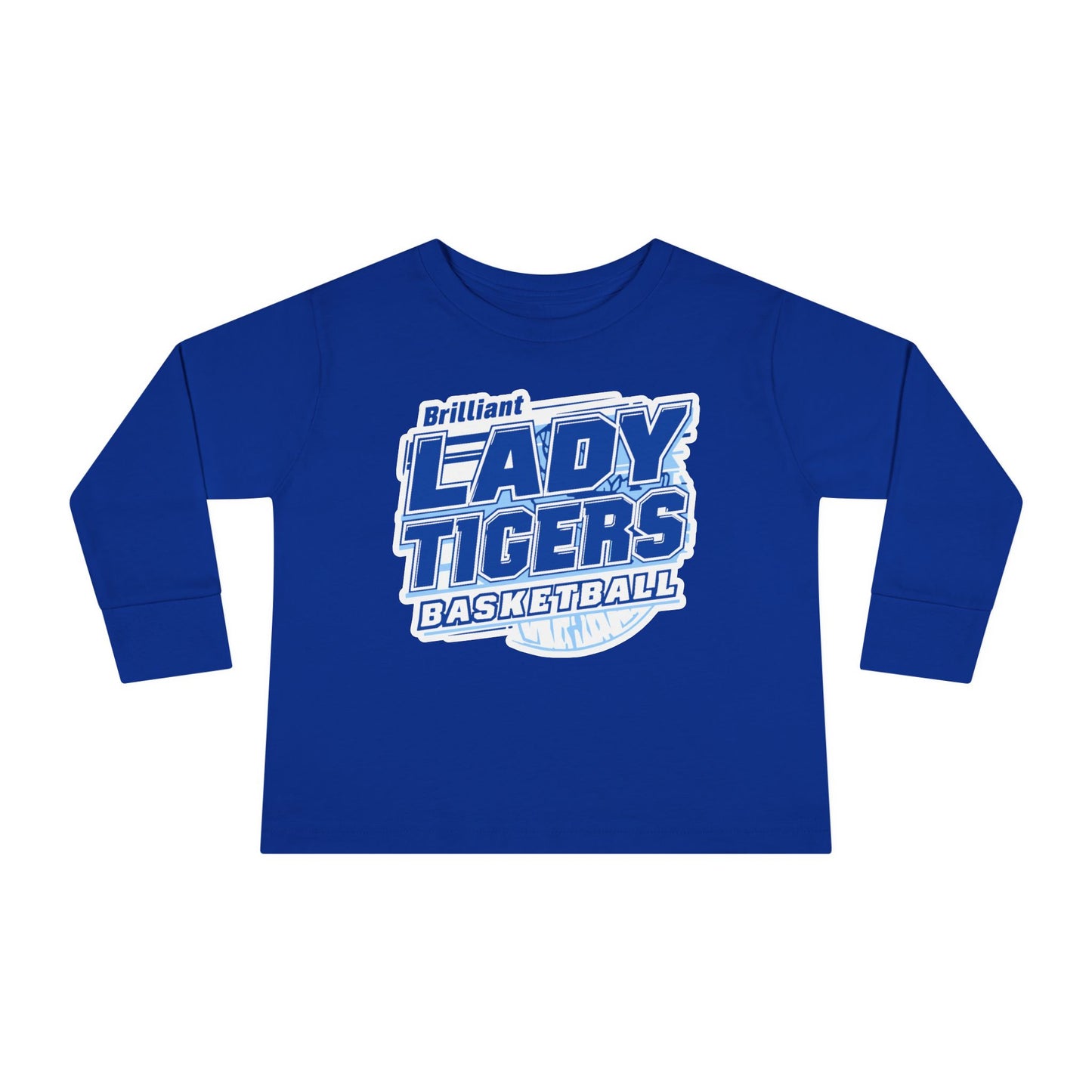 Toddler Long Sleeve Tee \ Brilliant Tigers Basketball \ BTBKG2