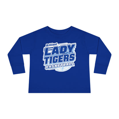 Toddler Long Sleeve Tee \ Brilliant Tigers Basketball \ BTBKG2