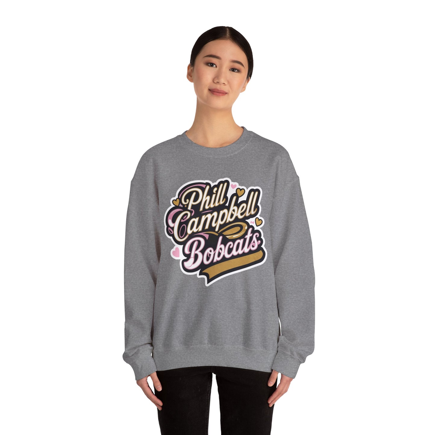Adult Crewneck Sweatshirt \ Phill Campbell Bobcats \ PCBG1