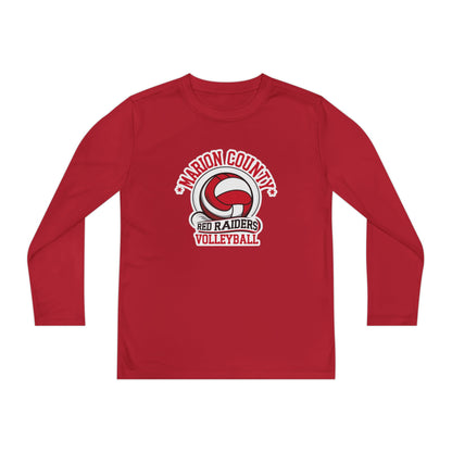 Youth Long Sleeve Tee \ Marion County Red Raiders Volleyball \ MCV1