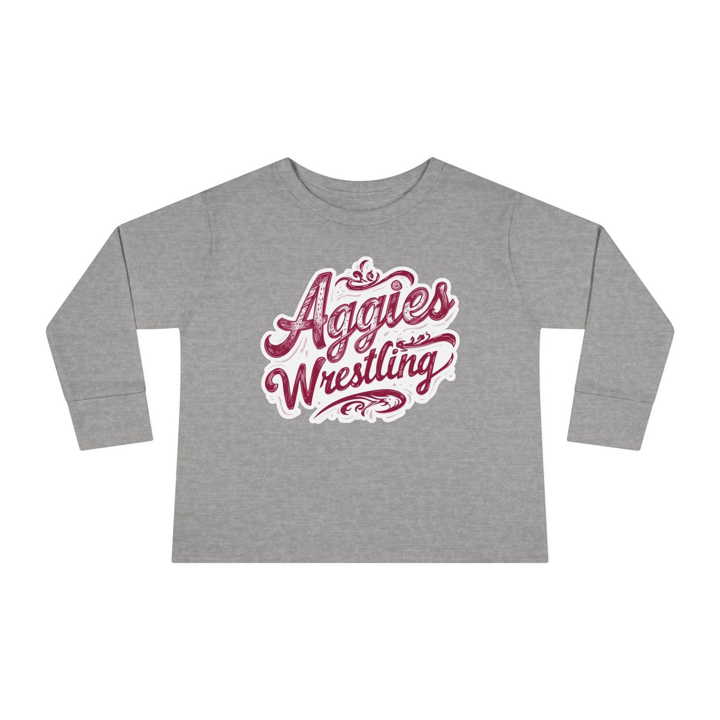 Toddler Long Sleeve Tee \ Hamilton Aggies Wrestling \ HAWG2