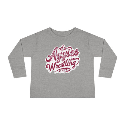 Toddler Long Sleeve Tee \ Hamilton Aggies Wrestling \ HAWG2
