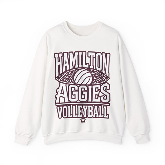 Adult Crewneck Sweatshirt \ Hamilton Aggies Volleyball \ HAV2