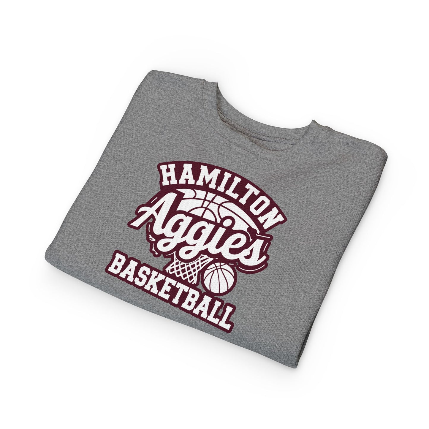 Toddler Crewneck Sweatshirt \ Hamilton Aggies Basketball \ HABBG1
