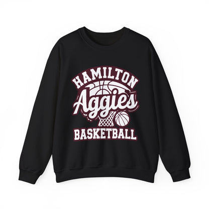 Adult Crewneck Sweatshirt \ Hamilton Aggies Basketball \ HABKG1
