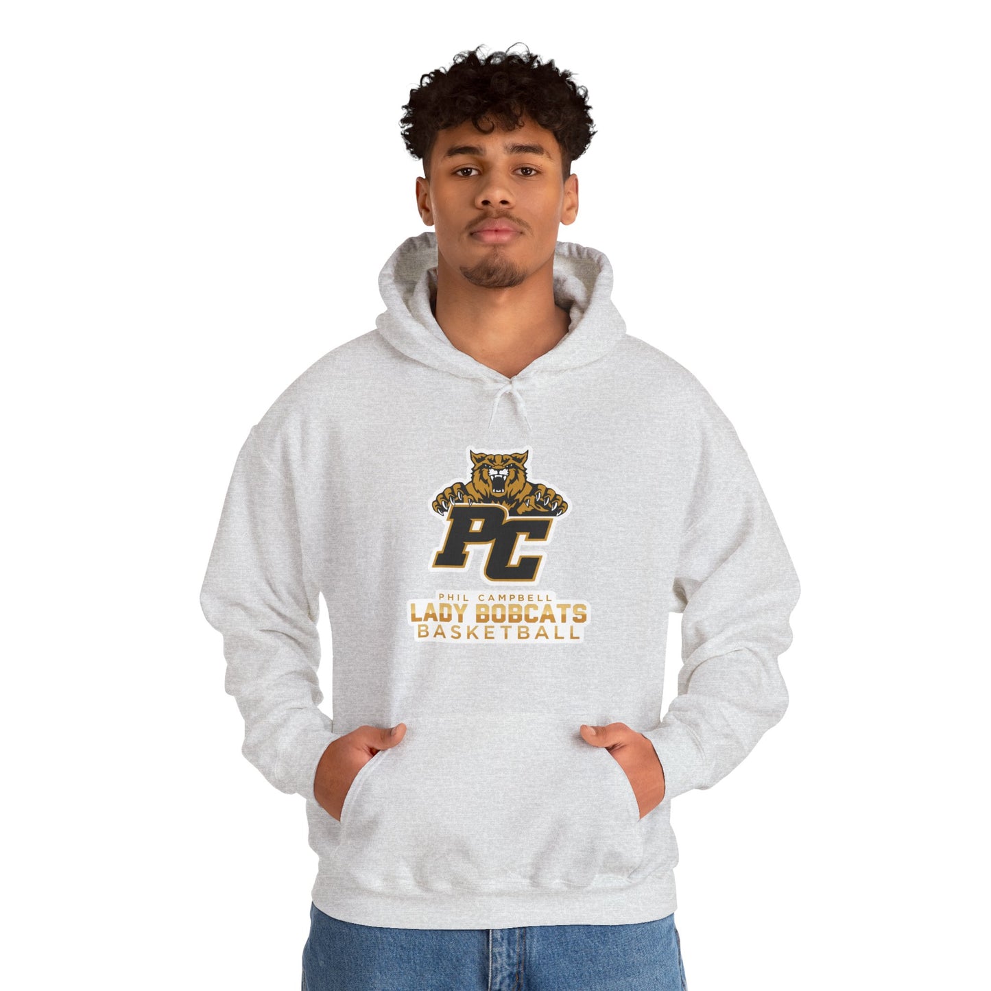 Adult Hoodie Sweatshirt \ Phil Campbell Bobcats Basketball \ PCBBKG1