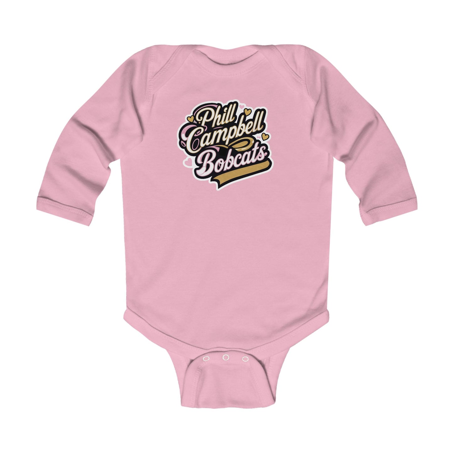 Long Sleeve Baby Bodysuit \ Phill Campbell Bobcats \ PCBG1