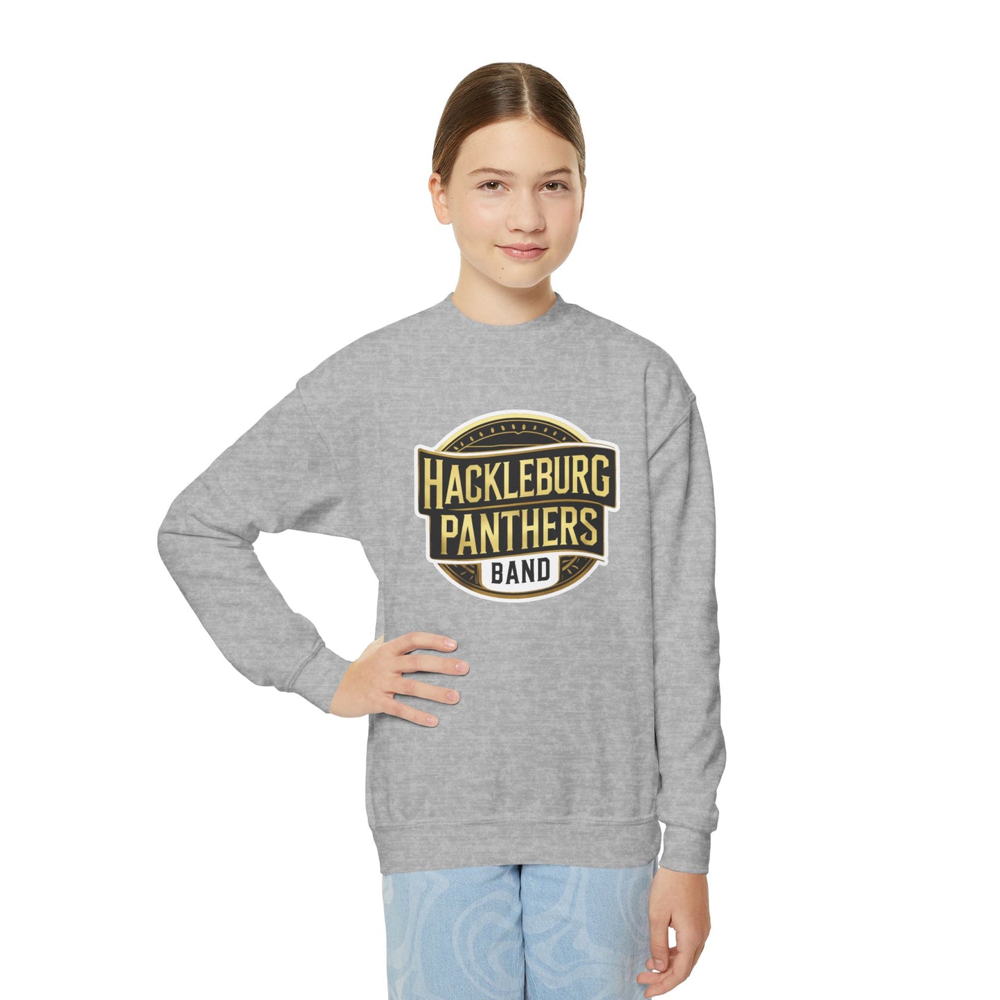 Youth Crewneck Sweatshirt \ Hackleburg Panthers Band \ HPB2