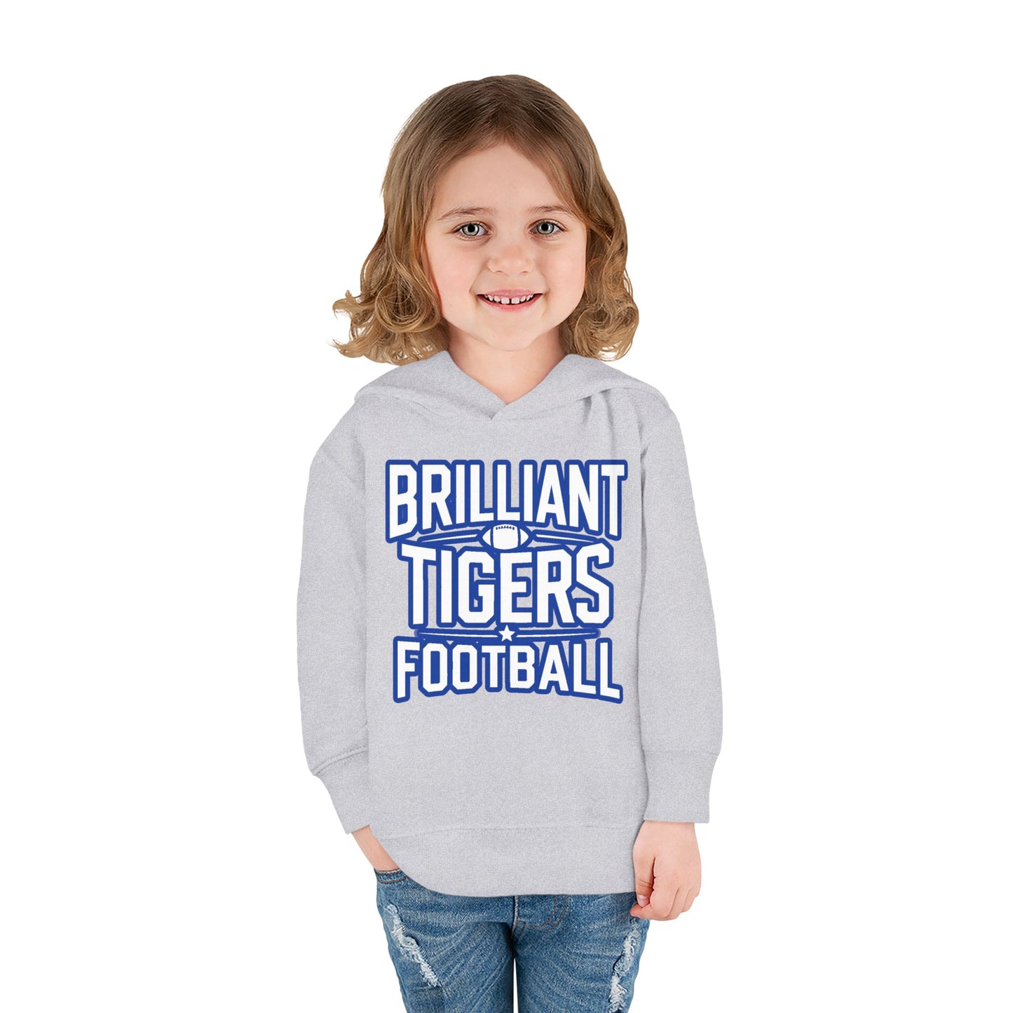 Toddler Hoodie Sweatshirt \ Brilliant Tigers Football \ BTF1
