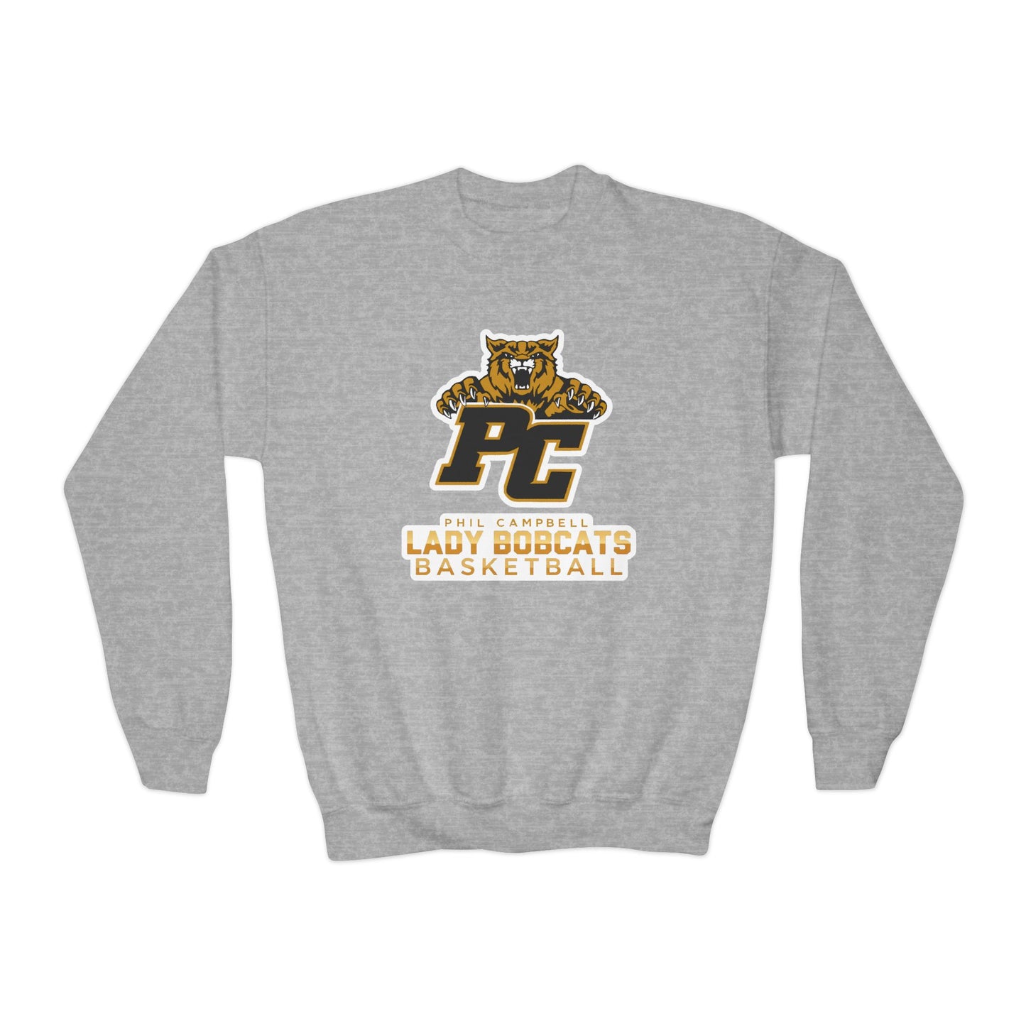 Youth Crewneck Sweatshirt \ Phil Campbell Bobcats Basketball \ PCBBKG1