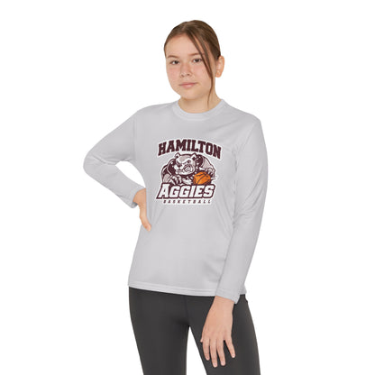Youth Long Sleeve Tee \ Hamilton Aggies Basketball \ HABB1