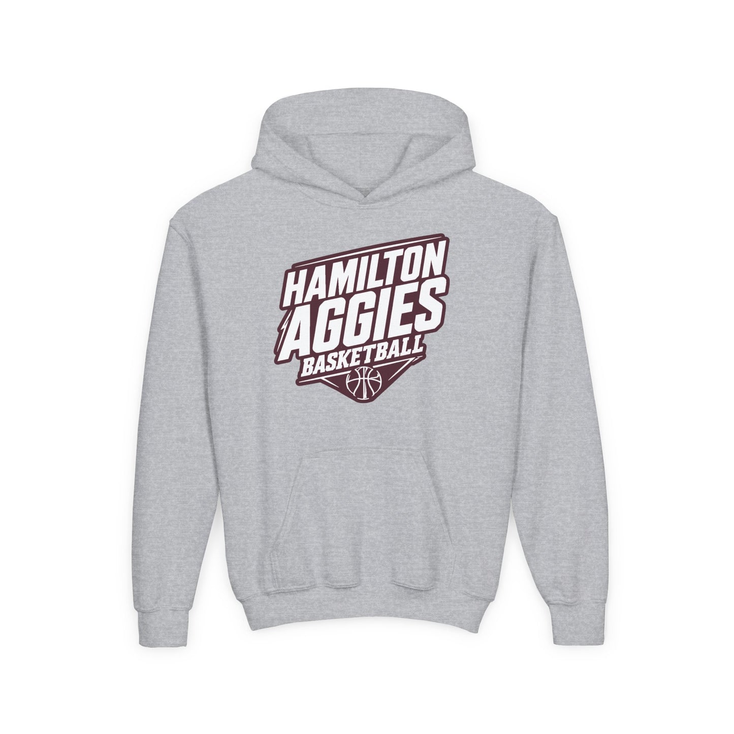 Youth Hoodie Sweatshirt \ Hamilton Aggies Basketball \ HABB2