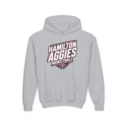 Youth Hoodie Sweatshirt \ Hamilton Aggies Basketball \ HABB2