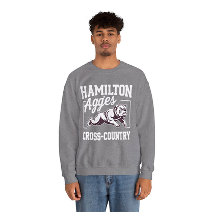 Adult Crewneck Sweatshirt \ Hamilton Aggies Cross-Country \ HCC2