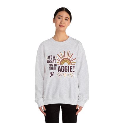 Adult Crewneck Sweatshirt \ It's a Great Day to be an Aggie! \ GDA1