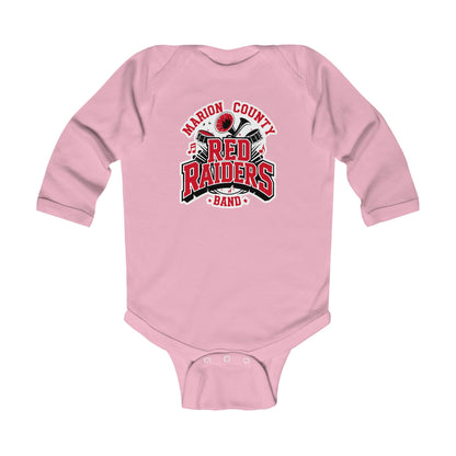 Long Sleeve Baby Bodysuit \ Marion County Red Raiders Band \ MCB2