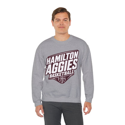 Adult Crewneck Sweatshirt \ Hamilton Aggies Basketball \ HABB2